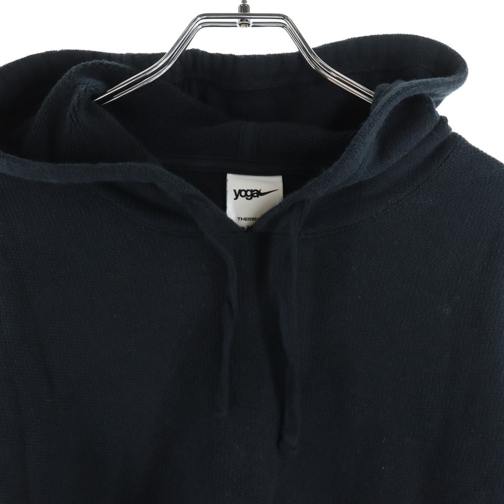 NIKE(ナイキ) カットオフ加工 フーデッド プルオーバーパーカー ショート丈 ブラック DV7285-010 レディース