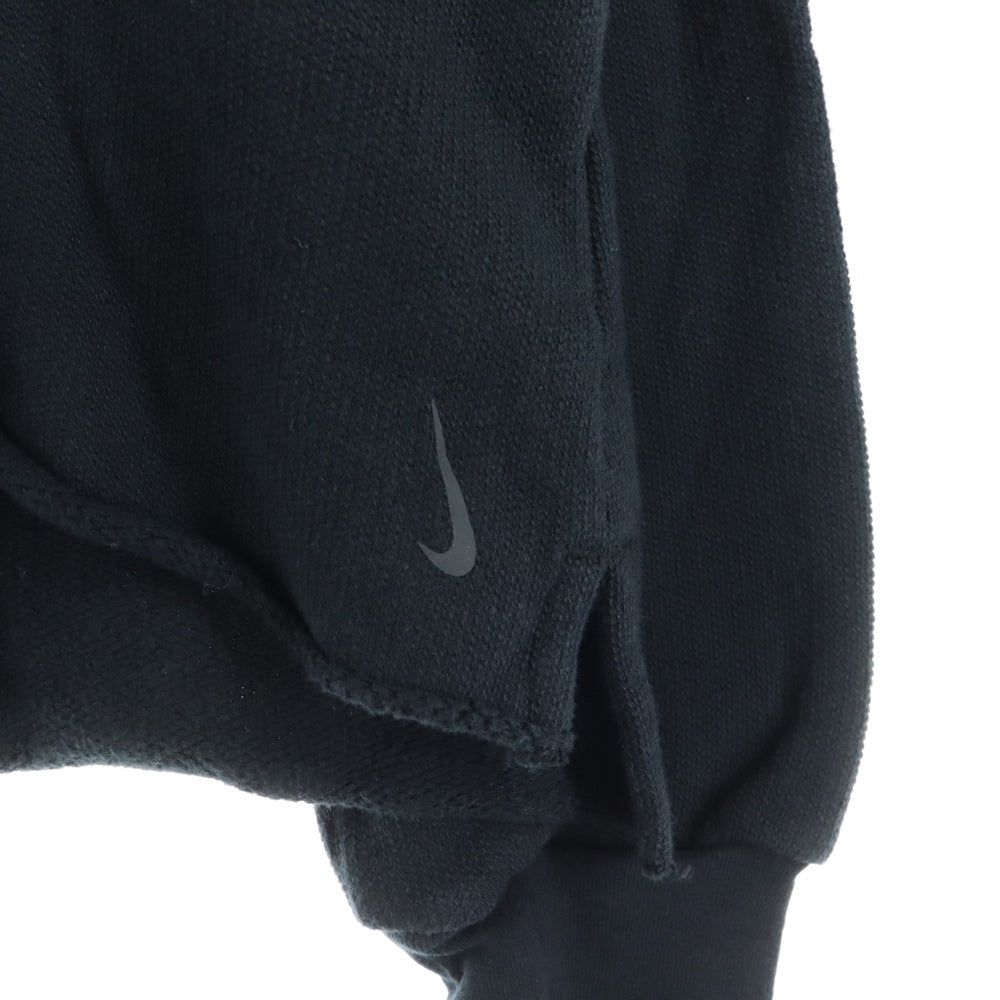 NIKE(ナイキ) カットオフ加工 フーデッド プルオーバーパーカー ショート丈 ブラック DV7285-010 レディース