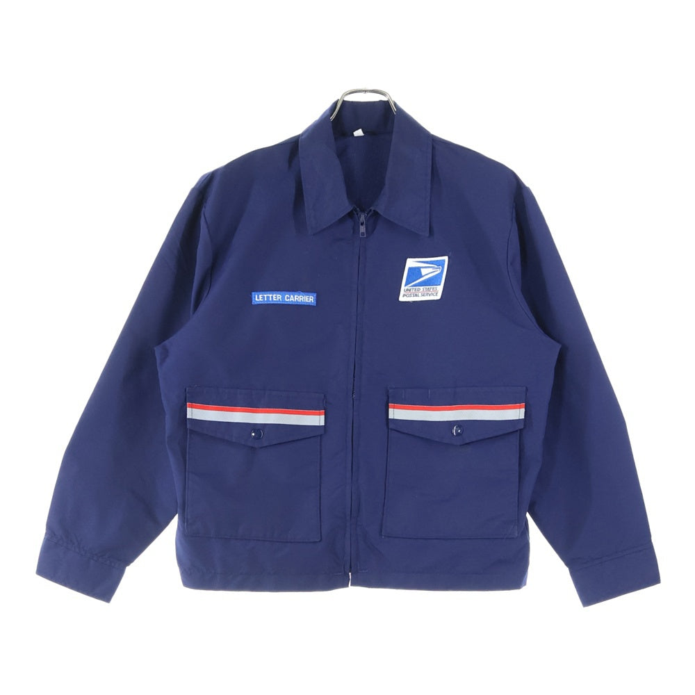 VINTAGE(ヴィンテージ) 90S US MAIL ワッペン付き ジップアップ ナイロンジャケット ネイビー