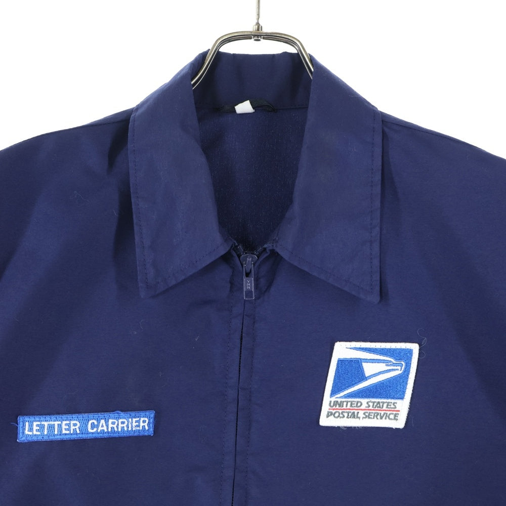VINTAGE(ヴィンテージ) 90S US MAIL ワッペン付き ジップアップ ナイロンジャケット ネイビー