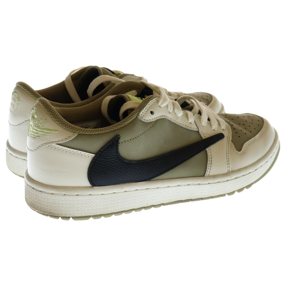 NIKE(ナイキ) ×TRAVIS SCOTT AIR JORDAN 1 LOW GOLF NRG NEUTRAL OLIVE トラヴィススコット エアジョーダン1 ロー ゴルフ ローカットスニーカー US8.5/26.5cm FZ3124-200