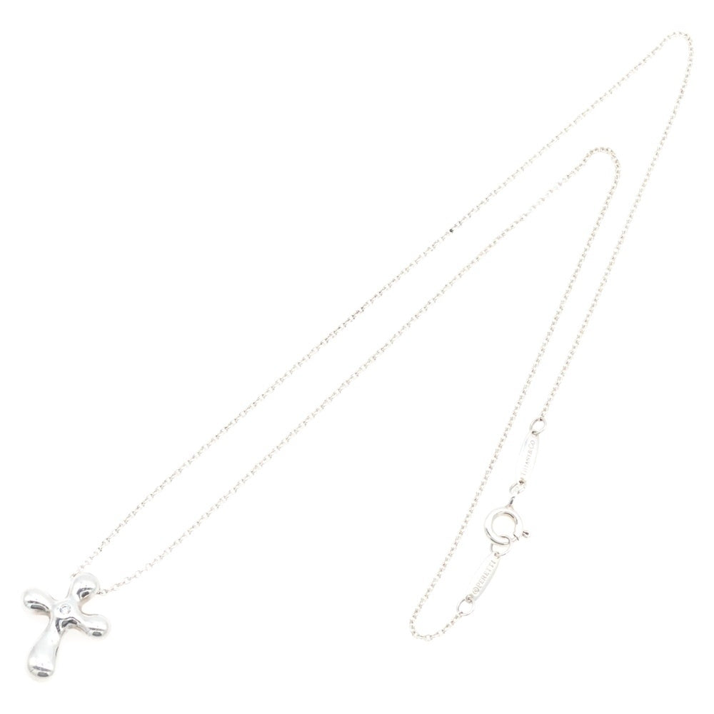 TIFFANY&Co(ティファニー) エルサペルッティ スモールクロス 1ダイヤ ペンダント ネックレス シルバー