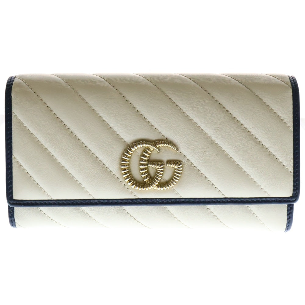 GUCCI(グッチ) GGマーモント コンチネンタル ロングウォレット 長財布 アイボリー 573809