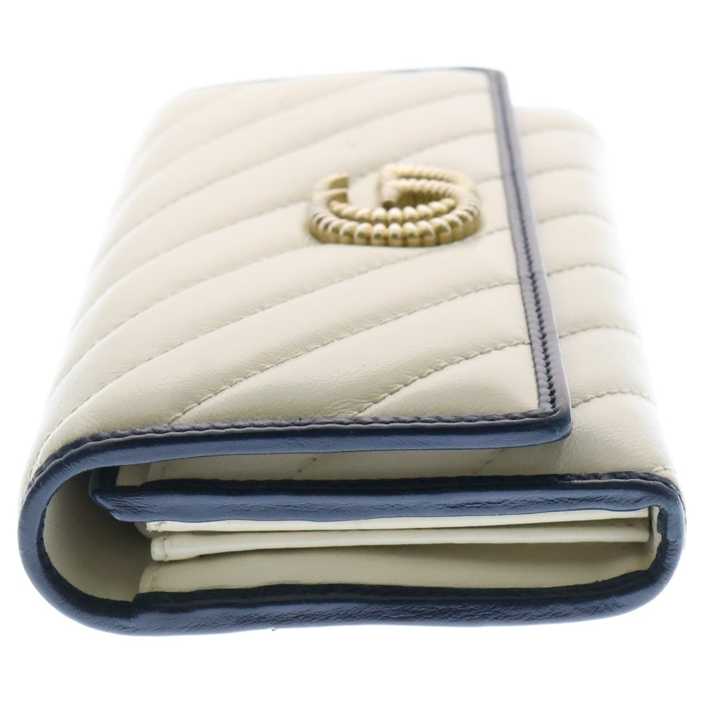 GUCCI(グッチ) GGマーモント コンチネンタル ロングウォレット 長財布 アイボリー 573809