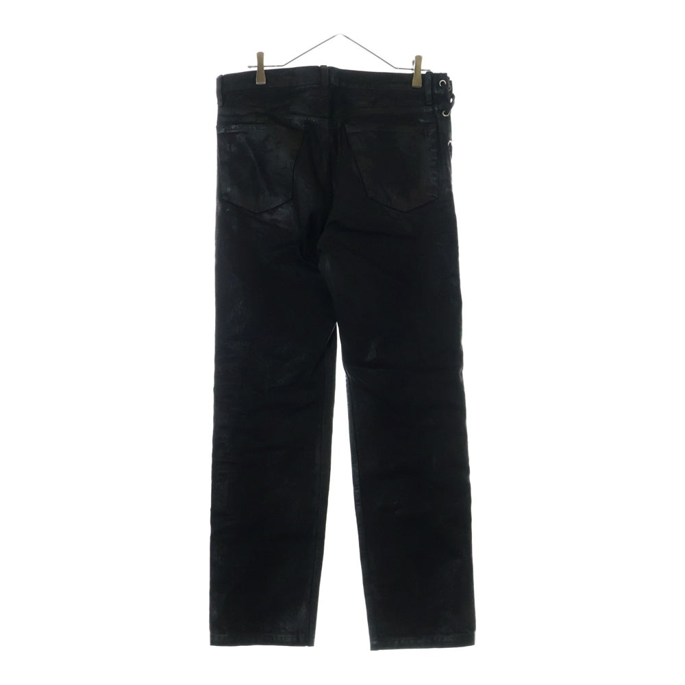 BREATH(ブレス) 22SS COATING LACE UP PANTS コーティング レースアップ パンツ ジーンズ ブラック BRNRG-P-1001