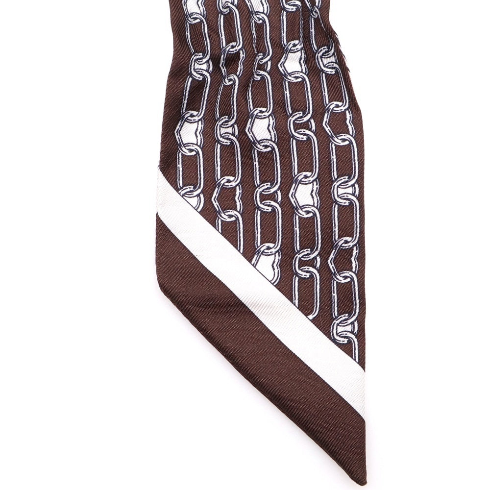 HERMES(エルメス) 25SS ツイリー カレイドスコープ 総柄ツイリースカーフ シルク ホワイト/ブラウン