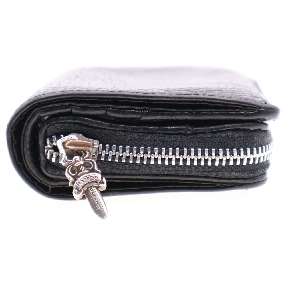 CHROME HEARTS(クロムハーツ) SQ ZIP BILL スクエアジップビル レザーウォレット 財布 ブラック BCA376