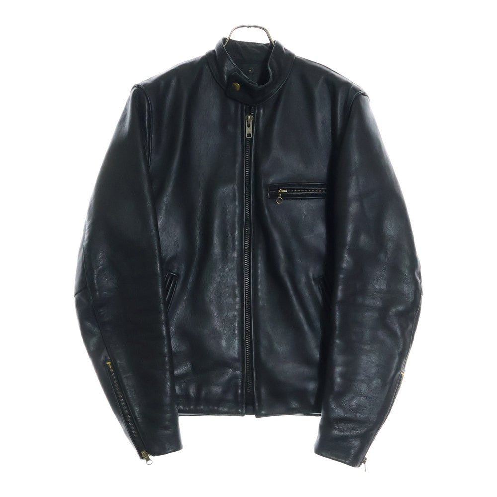VANSON(バンソン) MODEL B シングルライダースジャケット レザー ブラック 67842