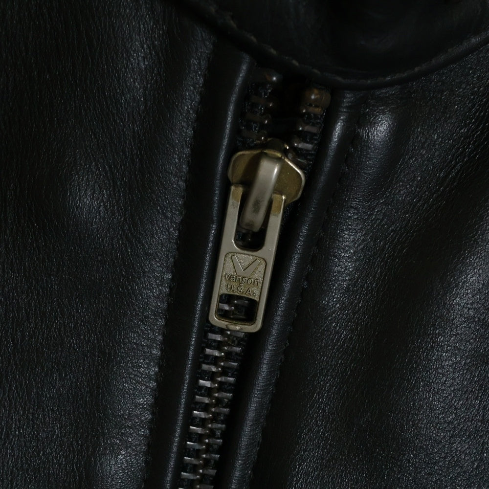 VANSON(バンソン) MODEL B シングルライダースジャケット レザー ブラック 67842