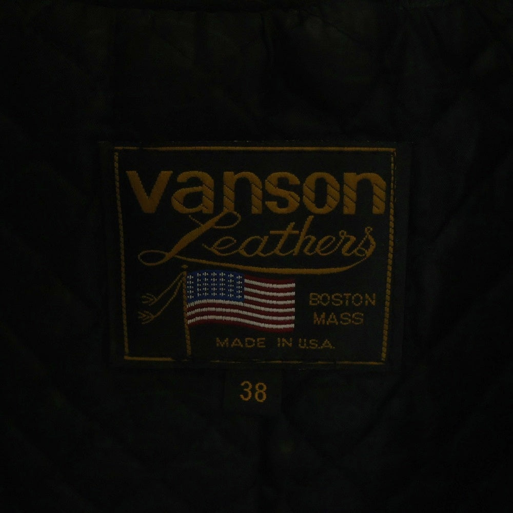 VANSON(バンソン) MODEL B シングルライダースジャケット レザー ブラック 67842