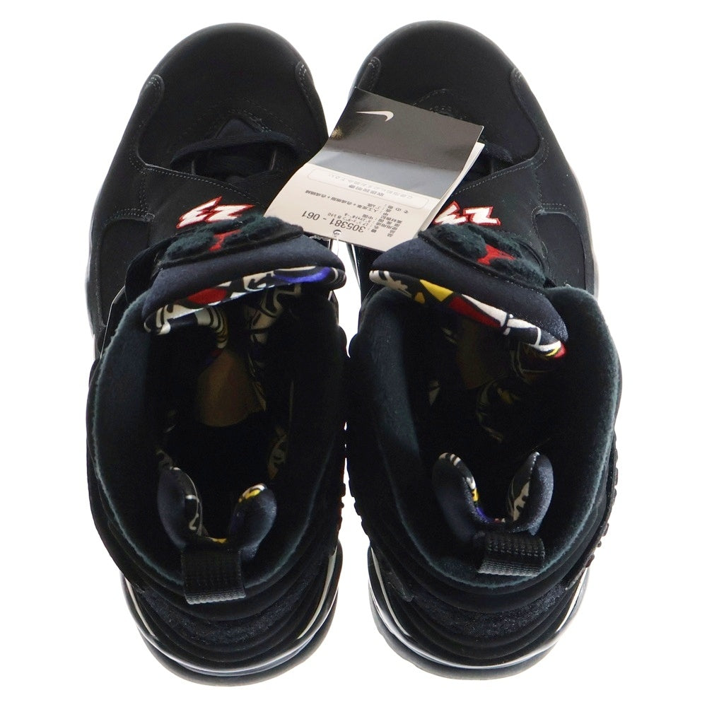 NIKE(ナイキ) 【観賞用 2013年製】AIR JORDAN 8 RETRO PLAYOFF エアジョーダン8 レトロ プレイオフ ハイカットスニーカー ブラック US9/27.0cm 305381-061