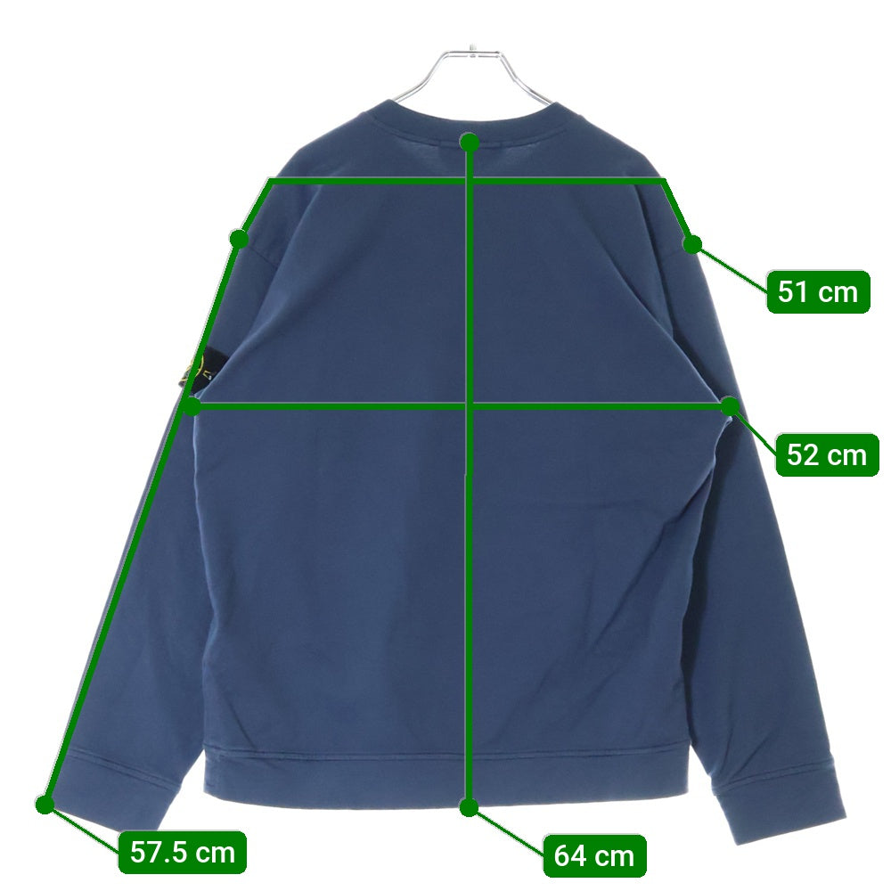 STONE ISLAND(ストーンアイランド) HEAVY COTTON JERSEY GARMENT DYED コットン ガーメントダイ クルーネック プルオーバー トレーナー 801563750