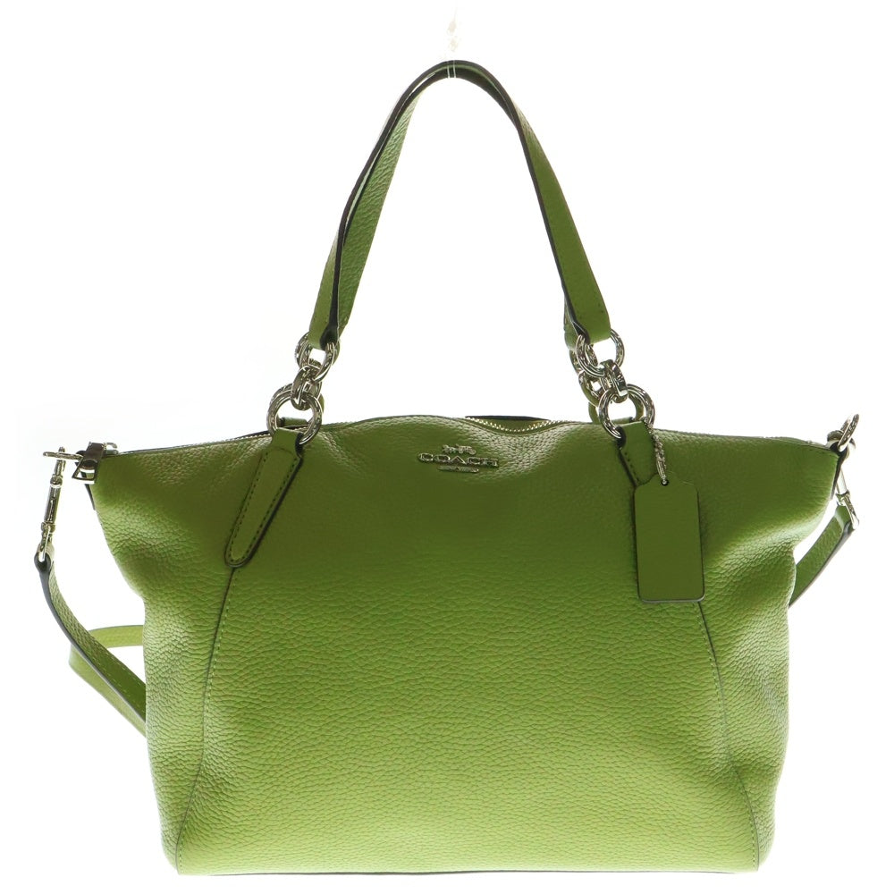 COACH(コーチ) Kelsey SM Satchel Leather Bag 裏地フラワー総柄 2WAY ハンド ショルダーバッグ ライトグリーン F31076 レディース