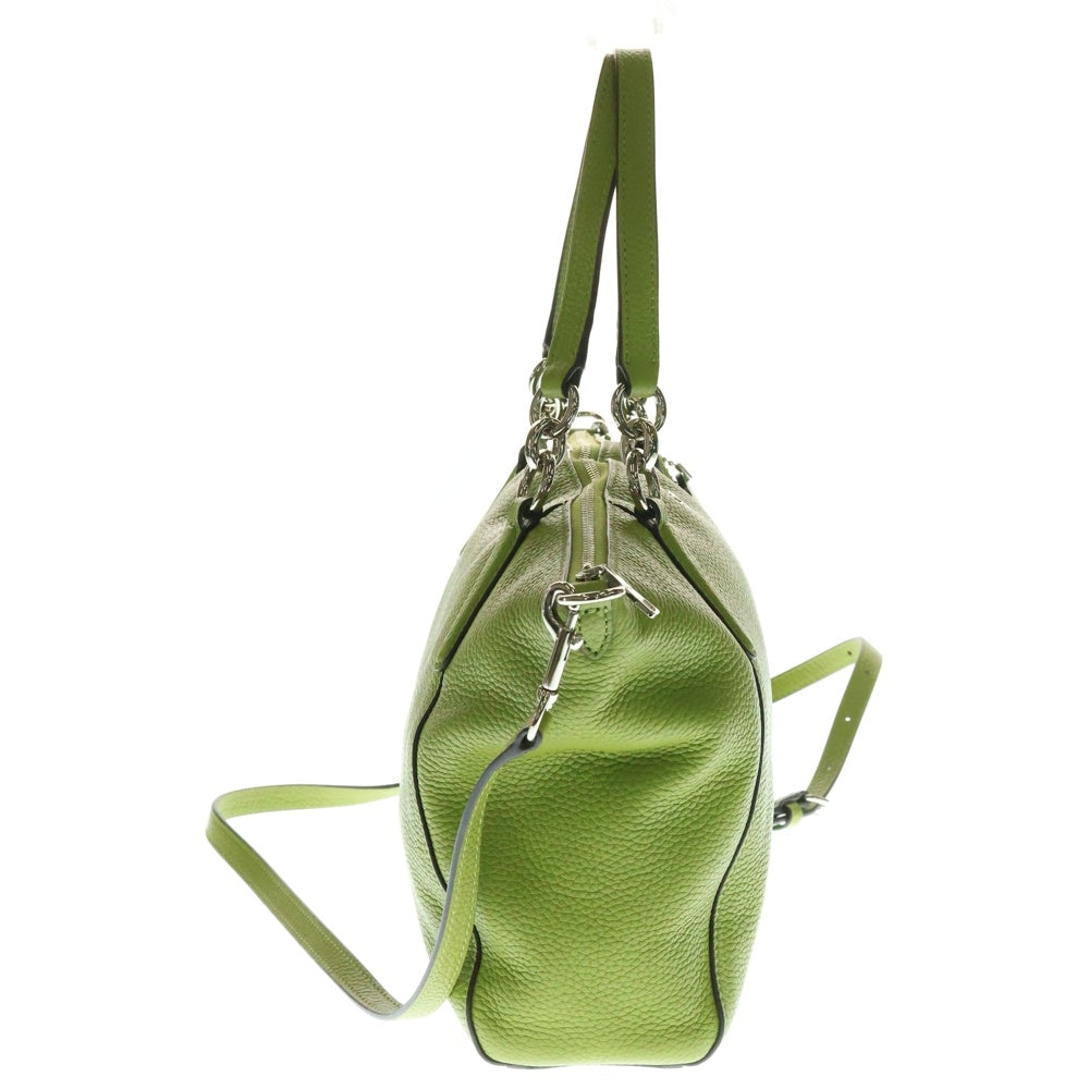COACH(コーチ) Kelsey SM Satchel Leather Bag 裏地フラワー総柄 2WAY ハンド ショルダーバッグ ライトグリーン F31076 レディース
