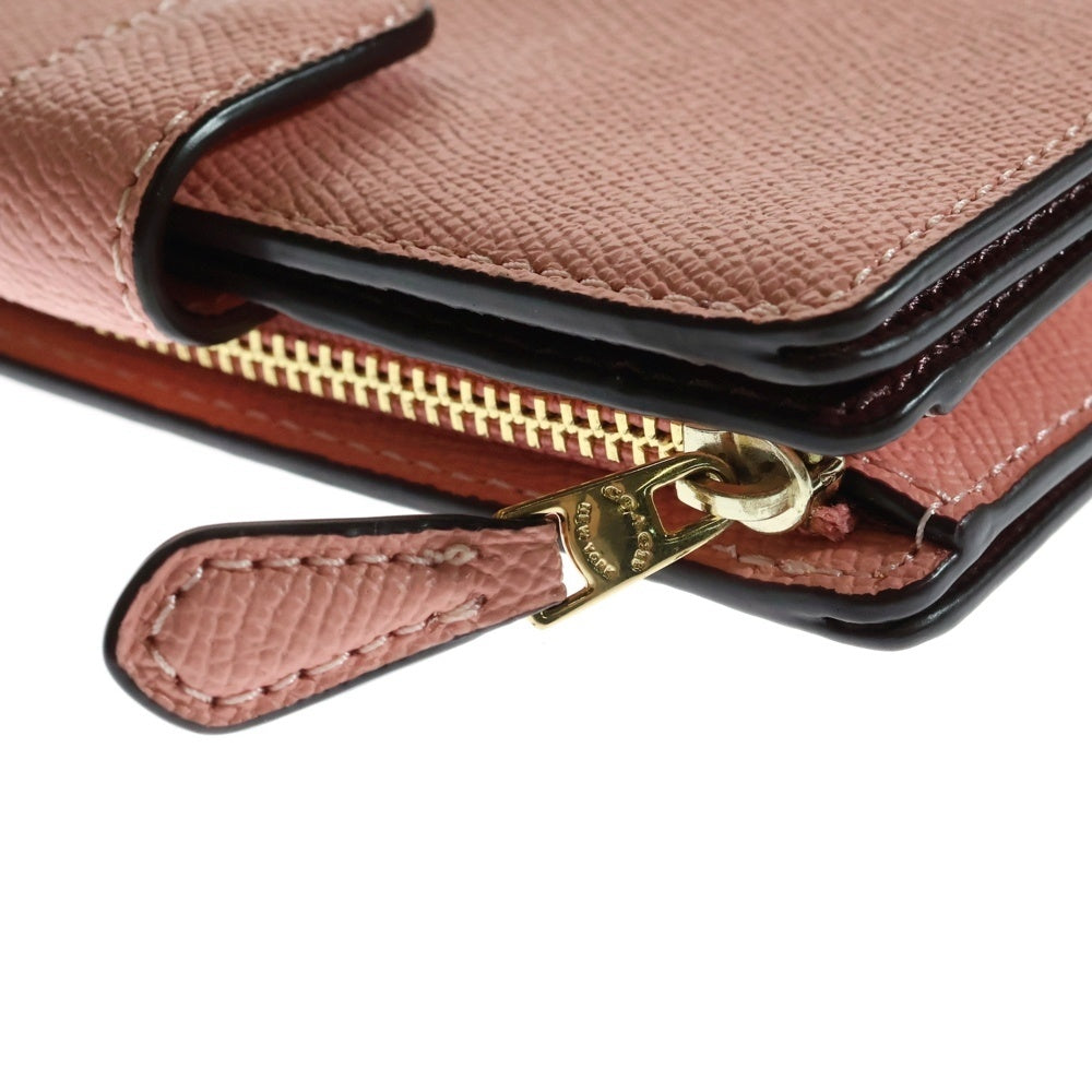 COACH(コーチ) レザーコンパクトウォレット ピンク レディース