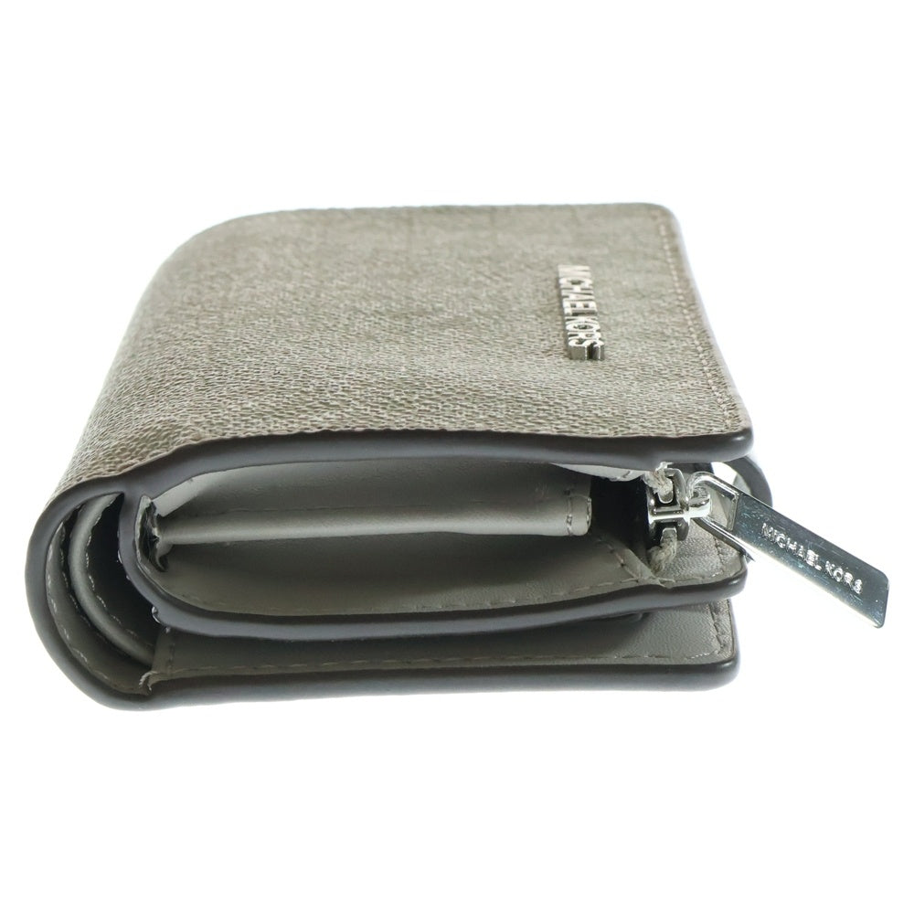 MICHAEL KORS(マイケルコース) JET SET TRAVEL ビルフォールド ジップ コンパクトウォレット グレー 35S3STVF6O レディース