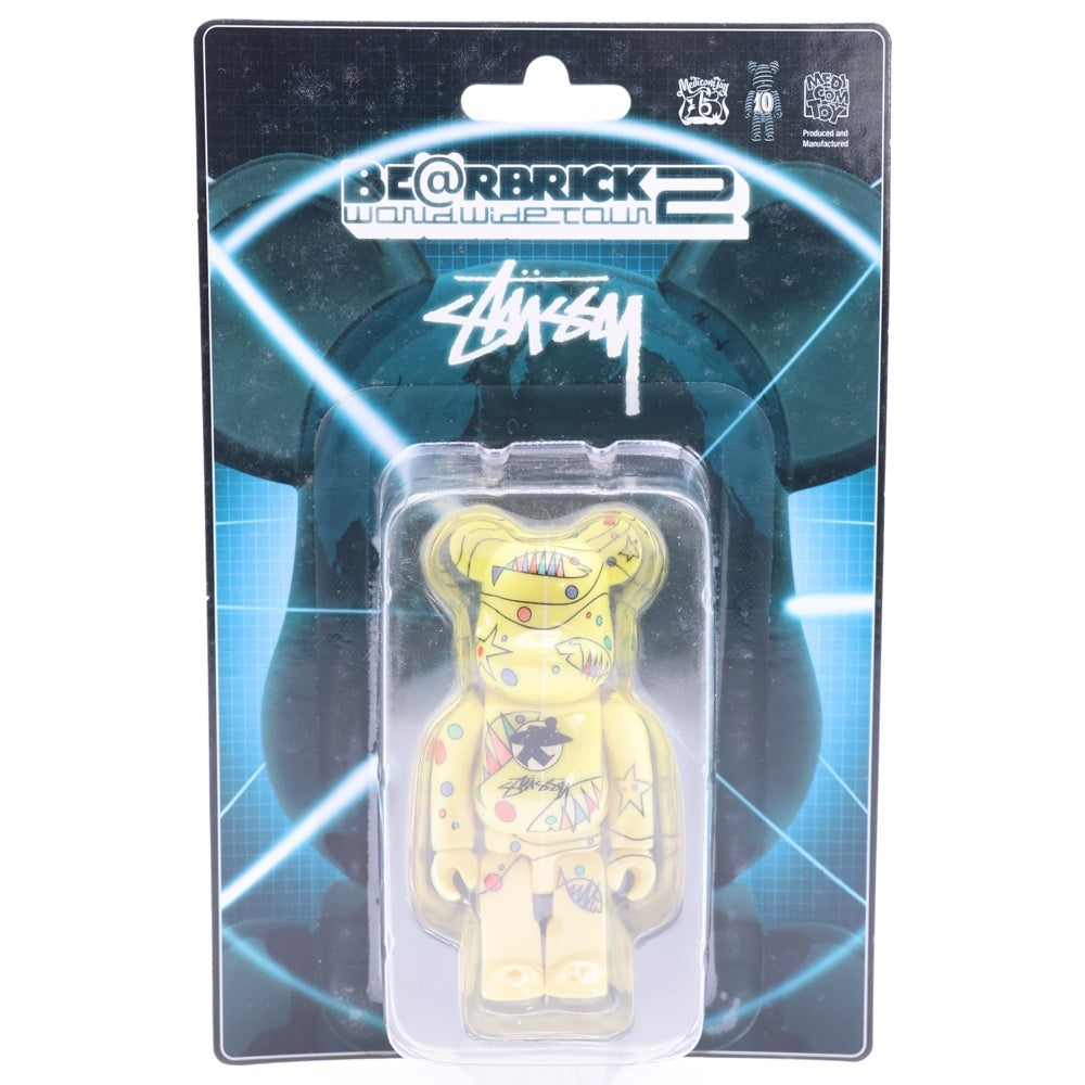 MEDICOM TOY(メディコムトイ) BE@RBRICK WORLD WIDE TOUR 100% STUSSY ベアブリック ステューシー 人形 フィギュア イエロー