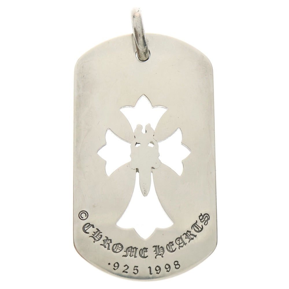 CHROME HEARTS(クロムハーツ) D TAG LRG CROSS DAGG カットアウトクロスダガー ラージドッグタグ ロサンゼルス ネックレストップ
