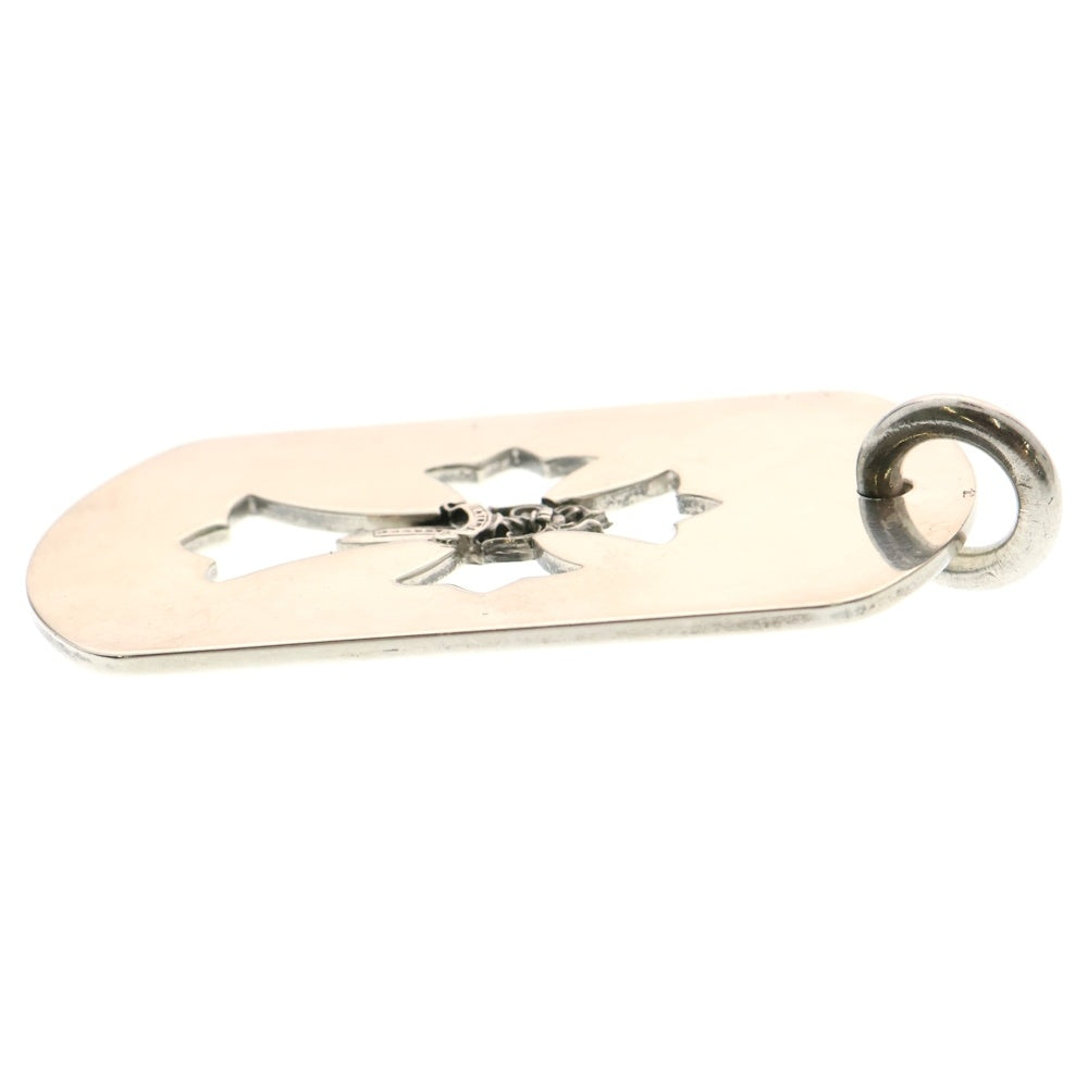 CHROME HEARTS(クロムハーツ) D TAG LRG CROSS DAGG カットアウトクロスダガー ラージドッグタグ ロサンゼルス ネックレストップ