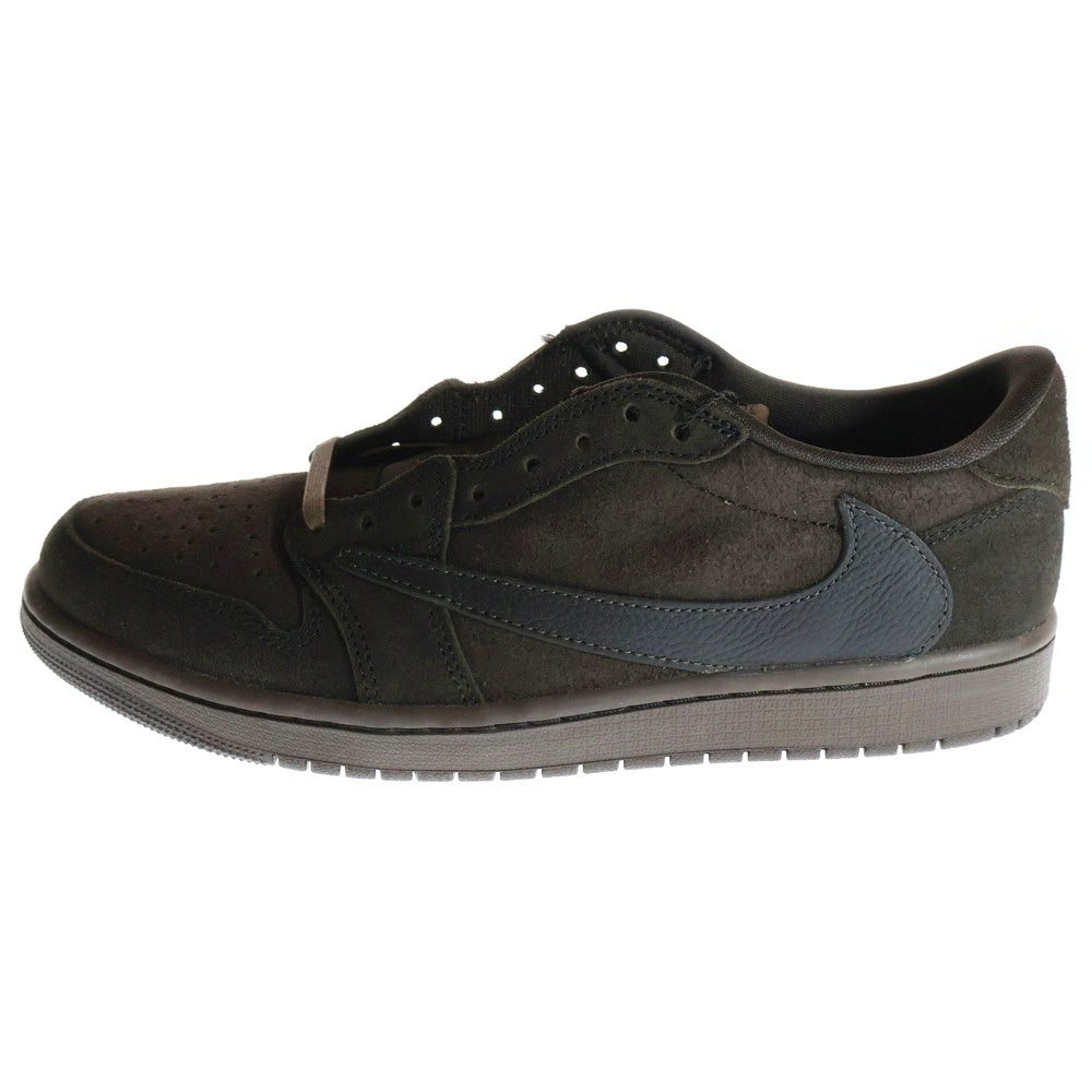 NIKE(ナイキ) ×TRAVIS SCOTT AIR JORDAN 1 LOW OG SP VELVET BROWN AND DARK MOCHA トラヴィススコット エアジョーダン1 ローカットスニーカー US10/28cm DM7866-202