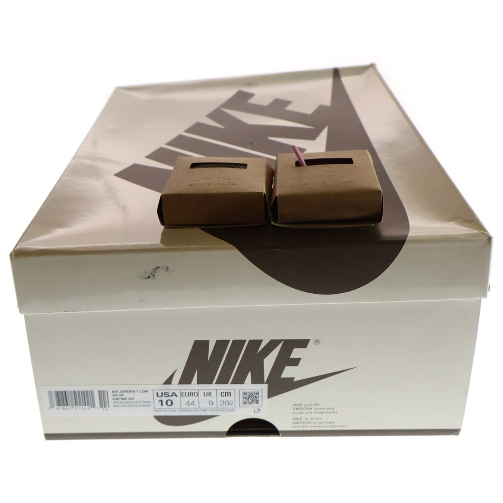 NIKE(ナイキ) ×TRAVIS SCOTT AIR JORDAN 1 LOW OG SP VELVET BROWN AND DARK MOCHA トラヴィススコット エアジョーダン1 ローカットスニーカー US10/28cm DM7866-202