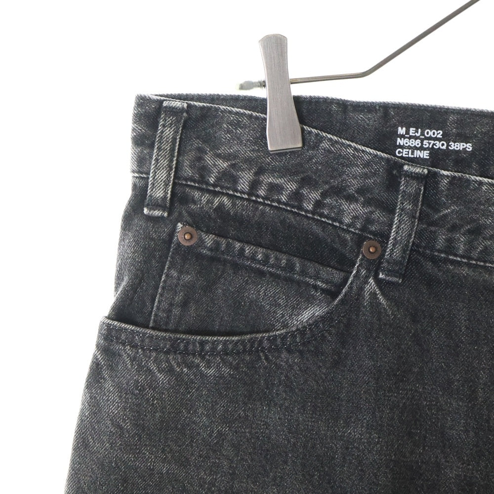 CELINE(セリーヌ) 22SS Low Rise Elephant Jeans ローライズジーンズ デニムパンツ ブラック 2N686573Q