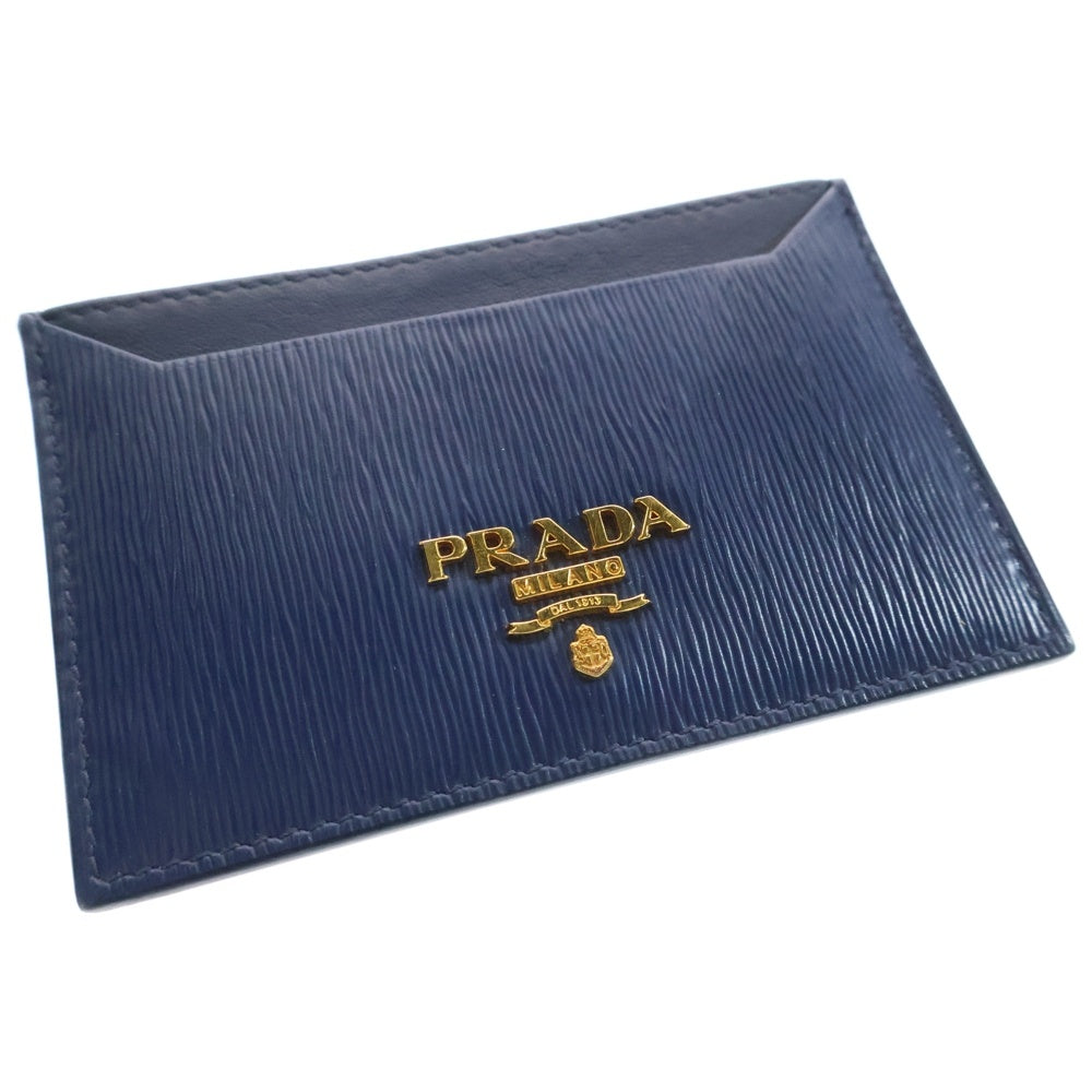 PRADA(プラダ) ヴィッテロ レザー カードケース 名刺入れ ネイビー 1MC208