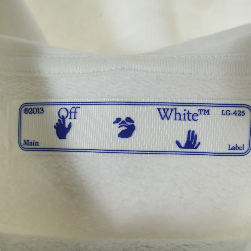 OFF-WHITE(オフホワイト) 20AW モナリザプリント プルオーバー スウェットパーカー ホワイト OMBB037E20FLE009