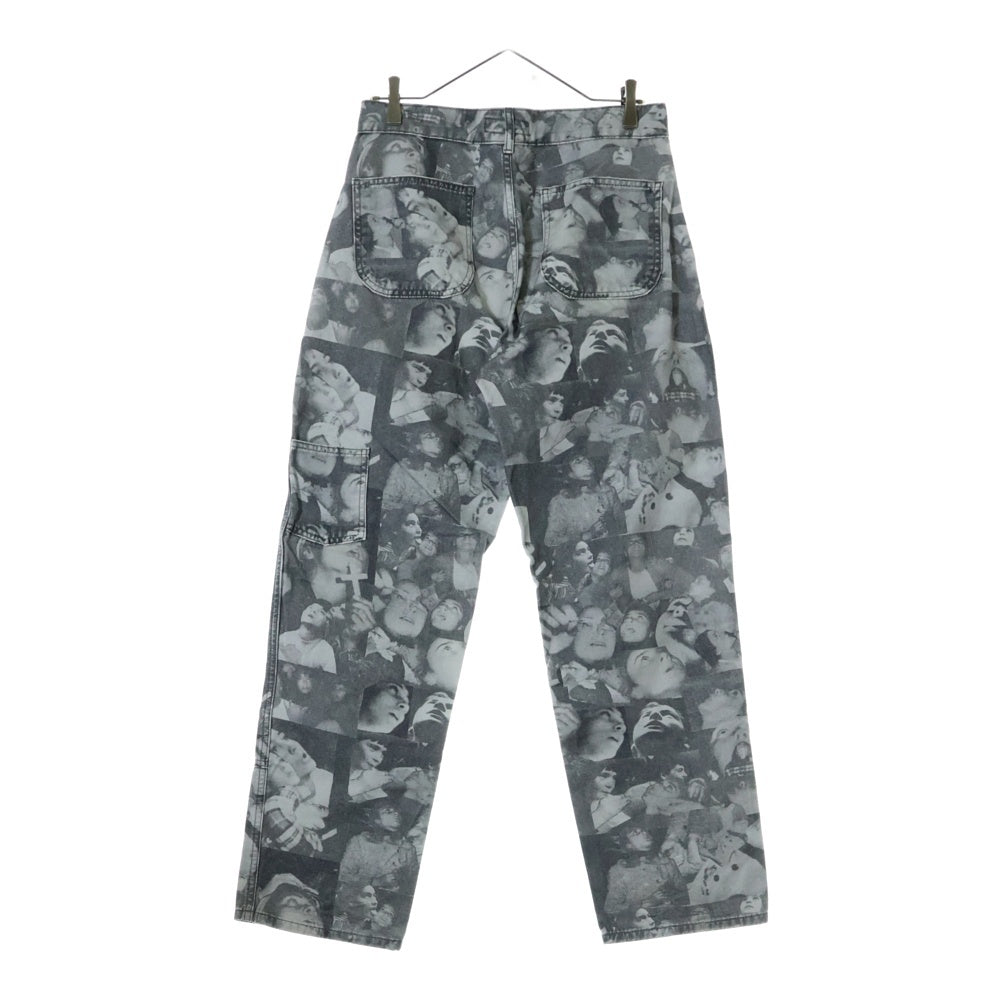 FUCKING AWESOME(ファッキンオーサム) FACE PRINT DOUBLE KNEE PANTS フォトプリント ダブルニー ペインターパンツ グレー