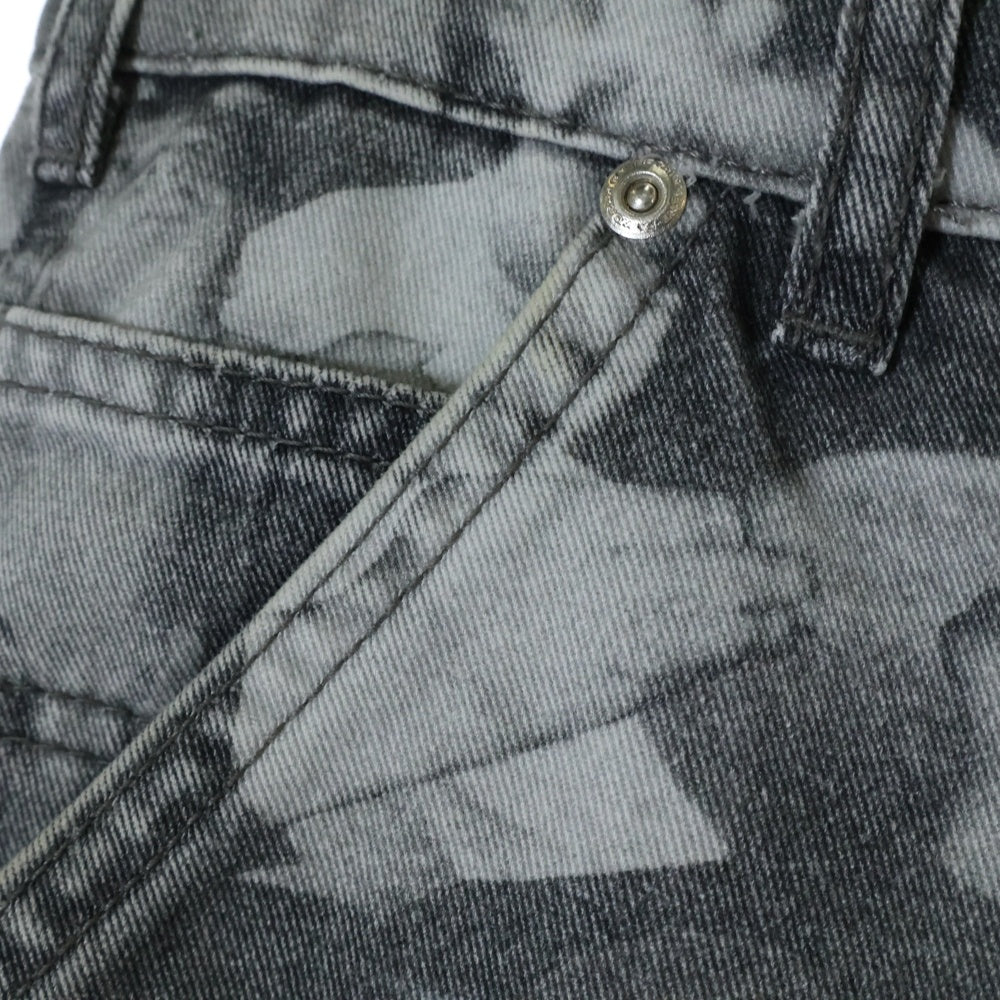 FUCKING AWESOME(ファッキンオーサム) FACE PRINT DOUBLE KNEE PANTS フォトプリント ダブルニー ペインターパンツ グレー