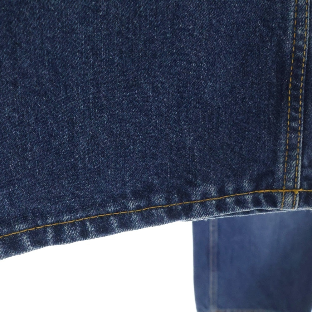 THE BLACK EYE PATCH(ブラックアイパッチ) B EMBLEM BAGGY JEANS ウォッシュ加工 ロゴ刺繍 ボタンフライ バギー デニムパンツ インディゴ