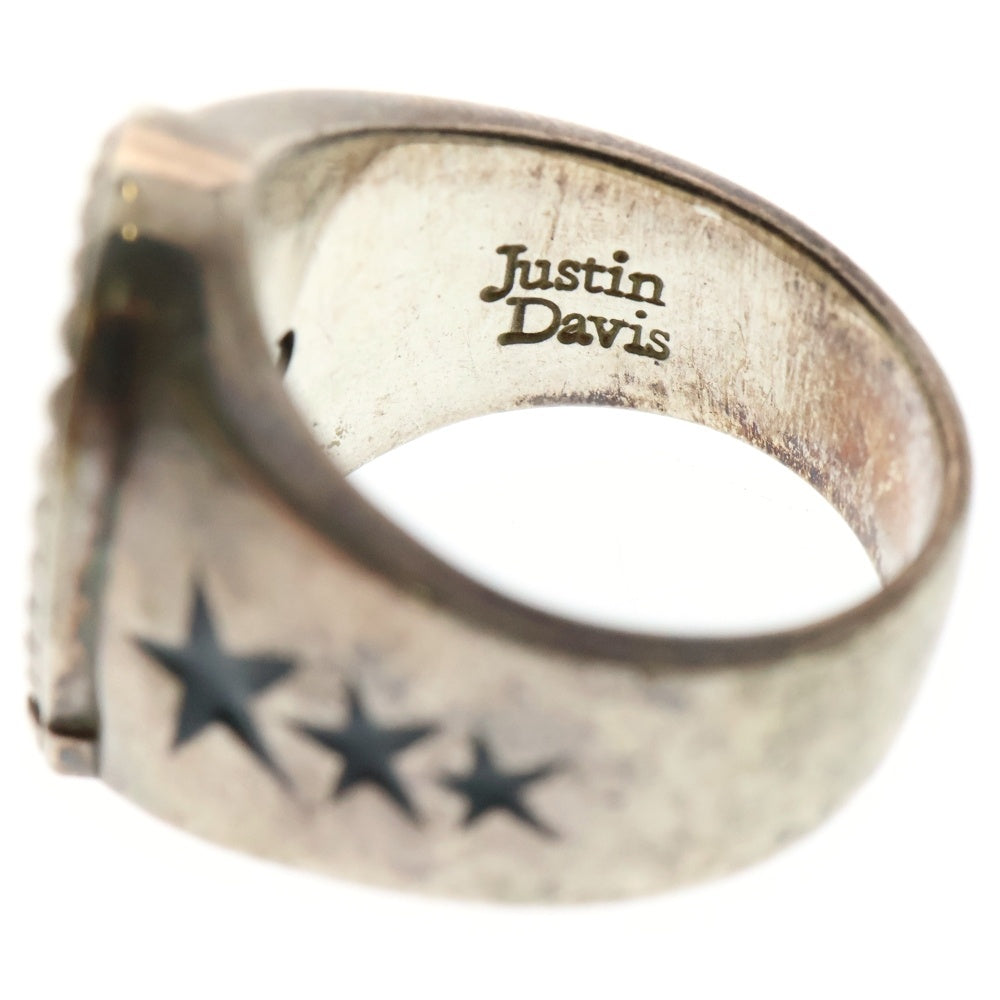 Justin Davis(ジャスティンデイヴィス) Luck Star Ice ラック スター ジルコニア ホースシュー リング シルバー