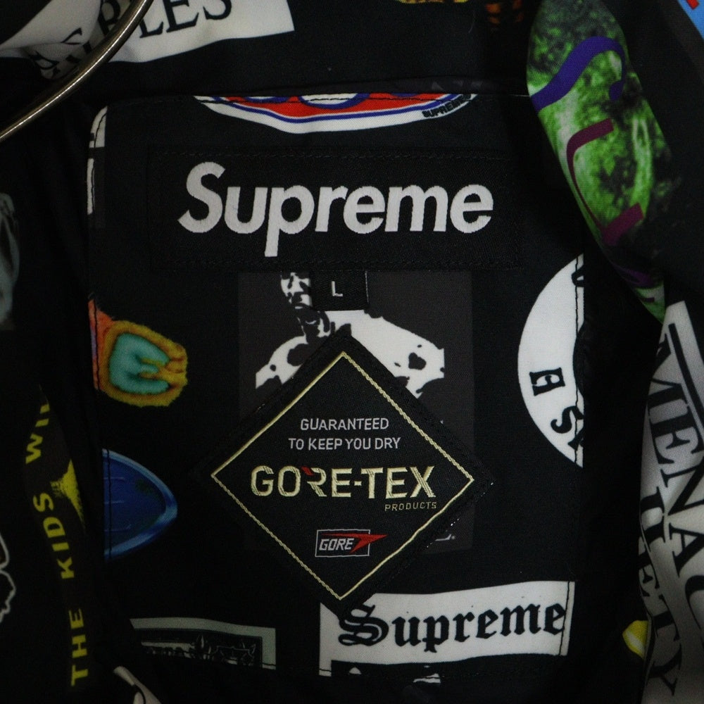 SUPREME(シュプリーム) 21SS GORE-TEX Stickers Shell Jacket ゴアテックス ステッカーズ シェル マウンテンパーカー ジャケット ブラック
