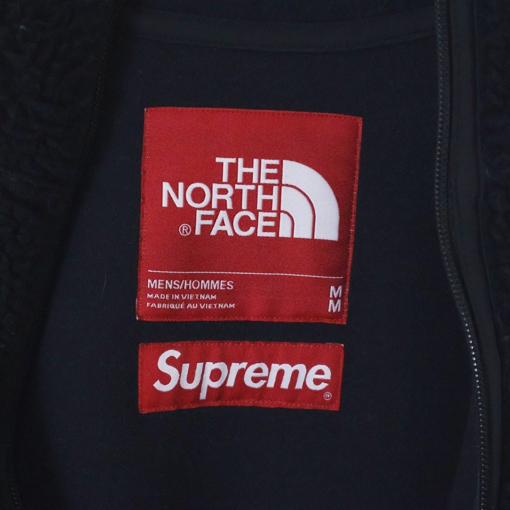 SUPREME(シュプリーム) 20AW ×THE NORTH FACE S Logo Hooded Fleece Jacket Sロゴ フリースジャケット ブラック/ホワイト NF0A5EHN
