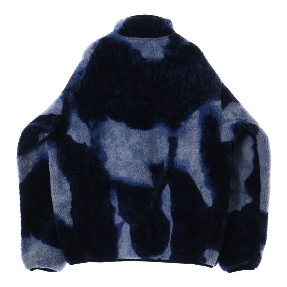 SUPREME(シュプリーム) 21AW ×THE NORTH FACE Bleached Denim Print Fleece Jacket ブリーチド デニム プリント フリース ジャケット ブルー