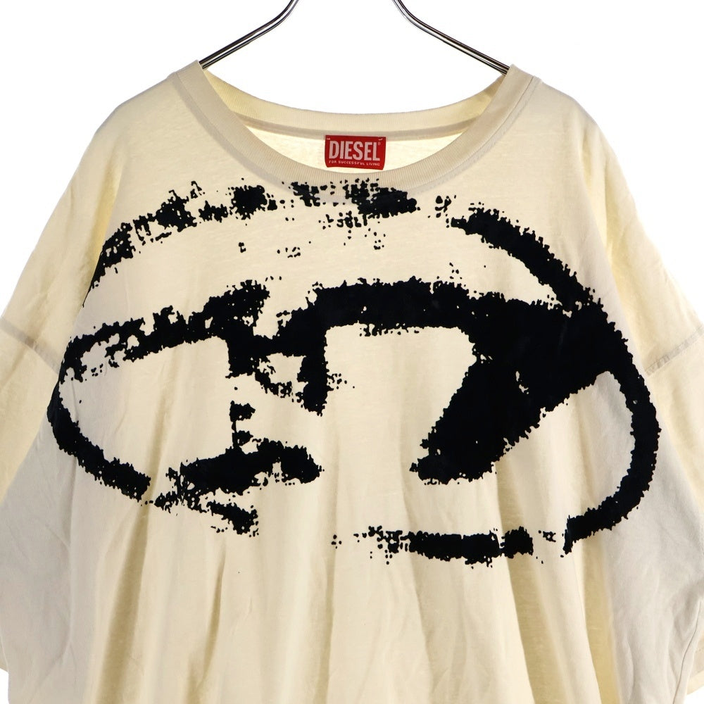 DIESEL(ディーゼル) T-BOXT-N14 ロゴプリント クルーネック コットン 半袖Tシャツ カットソー ホワイト