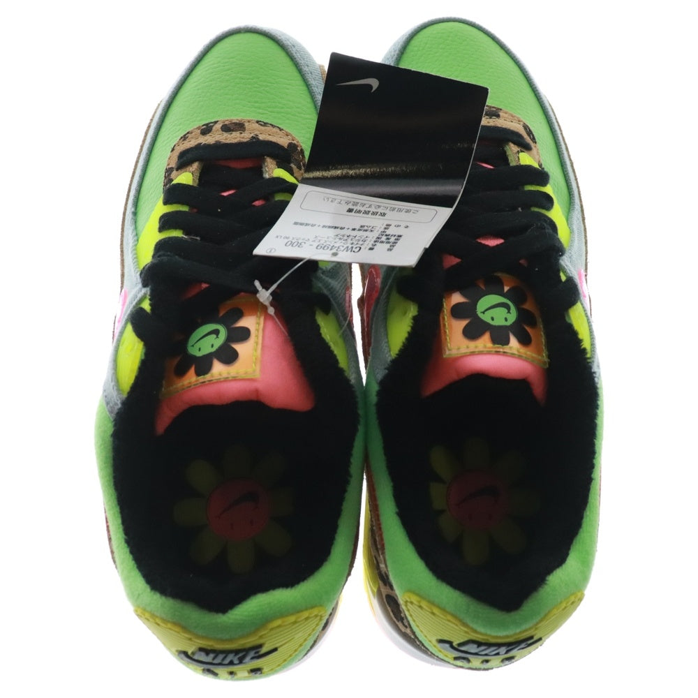 NIKE(ナイキ) WMNS AIR MAX 90 LX ウィメンズ エアマックス イリュージョングリーン ローカットスニーカー マルチカラー US7/24cm CW3499-300