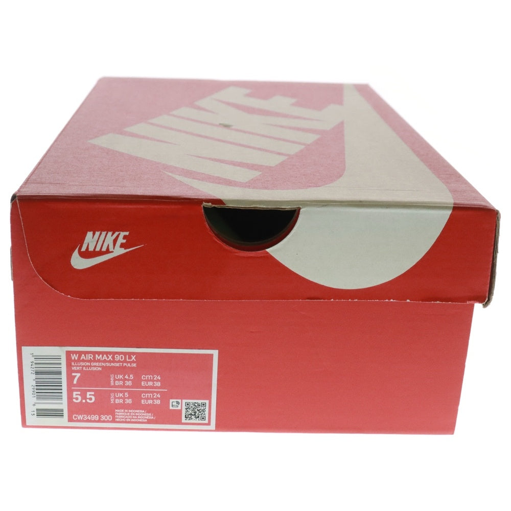 NIKE(ナイキ) WMNS AIR MAX 90 LX ウィメンズ エアマックス イリュージョングリーン ローカットスニーカー マルチカラー US7/24cm CW3499-300