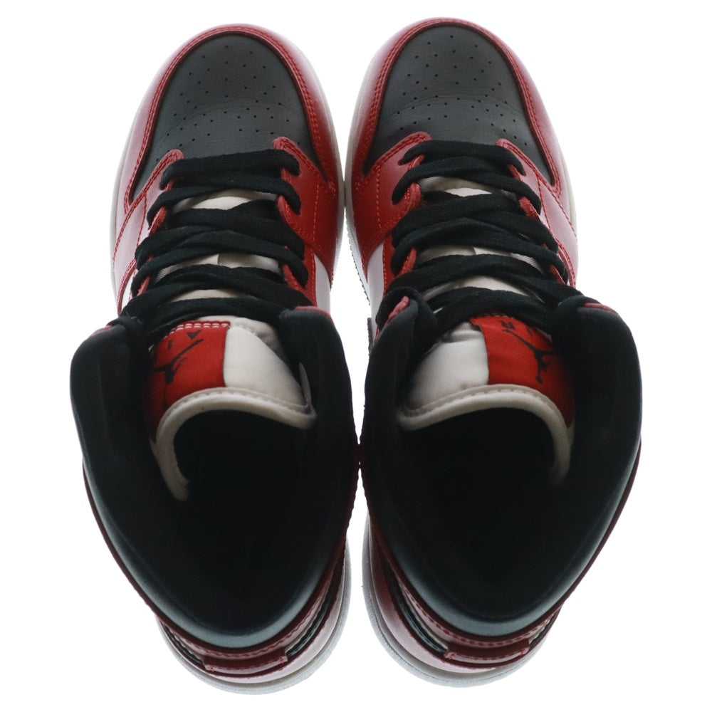 NIKE(ナイキ) GS Air Jordan 1 Mid CHICAGO エアジョーダン ミッドカットスニーカー ブラック/レッド US6Y/24cm 554725-069 キッズ