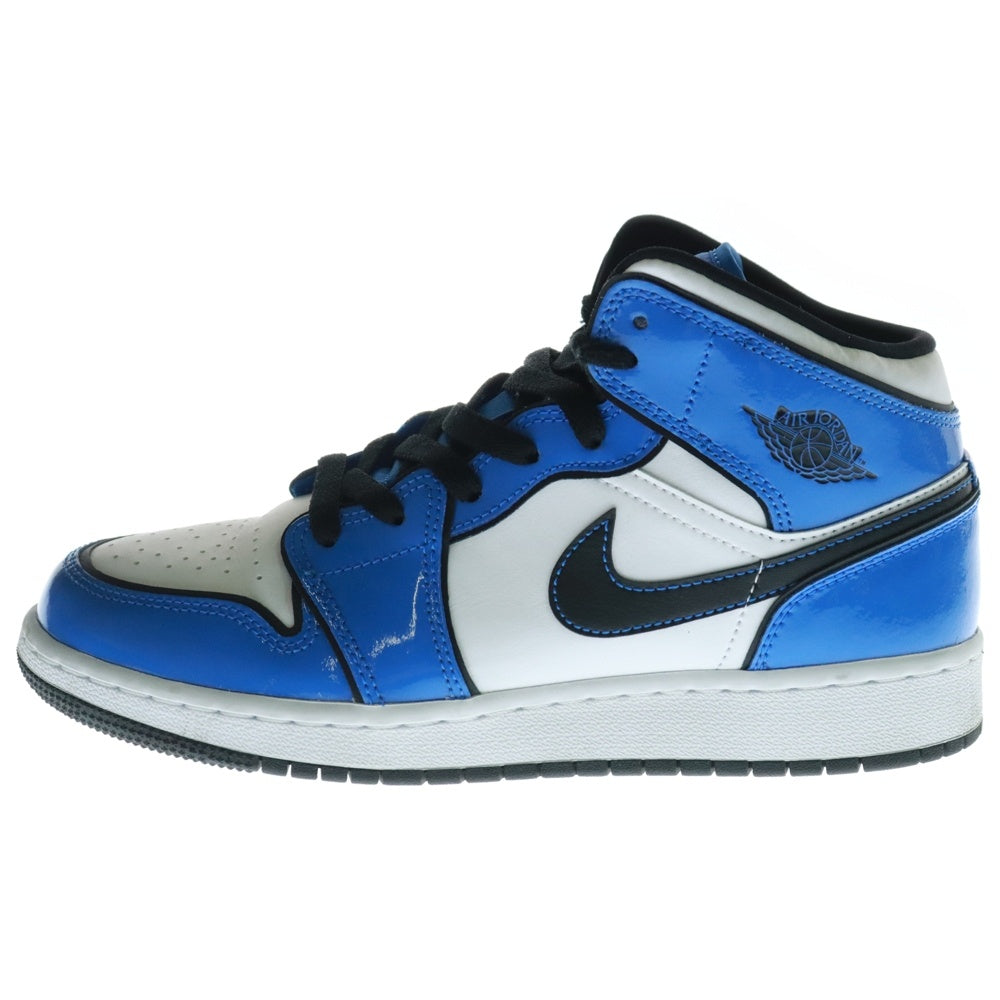 NIKE(ナイキ) GS Air Jordan 1 Mid SE Signal Blue エアジョーダン1 ミッドカットスニーカー ブルー US6Y/24cm BQ6931-402 キッズ