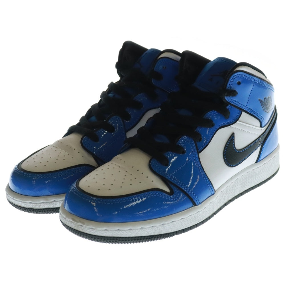 NIKE(ナイキ) GS Air Jordan 1 Mid SE Signal Blue エアジョーダン1 ミッドカットスニーカー ブルー US6Y/24cm BQ6931-402 キッズ