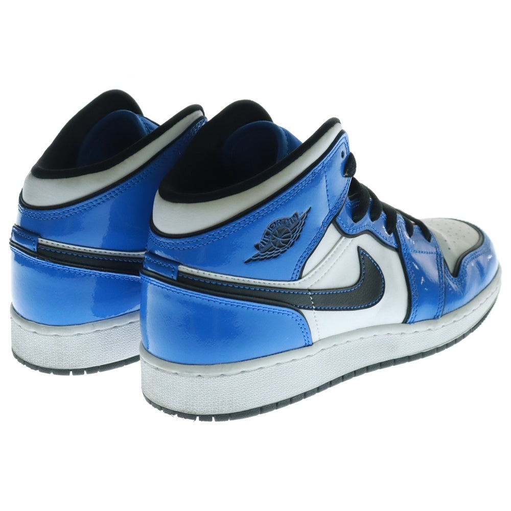 NIKE(ナイキ) GS Air Jordan 1 Mid SE Signal Blue エアジョーダン1 ミッドカットスニーカー ブルー US6Y/24cm BQ6931-402 キッズ