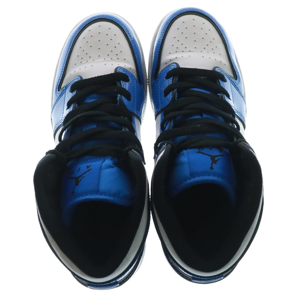 NIKE(ナイキ) GS Air Jordan 1 Mid SE Signal Blue エアジョーダン1 ミッドカットスニーカー ブルー US6Y/24cm BQ6931-402 キッズ