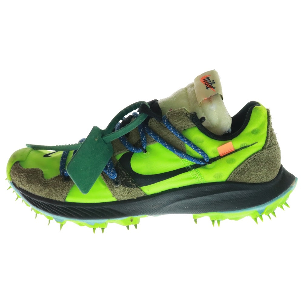 NIKE(ナイキ) ×OFF-WHITE Air Zoom Terra Kiger 5 Green オフ ホワイト テラ カイガーグリーン US7/24cm CD8179-300