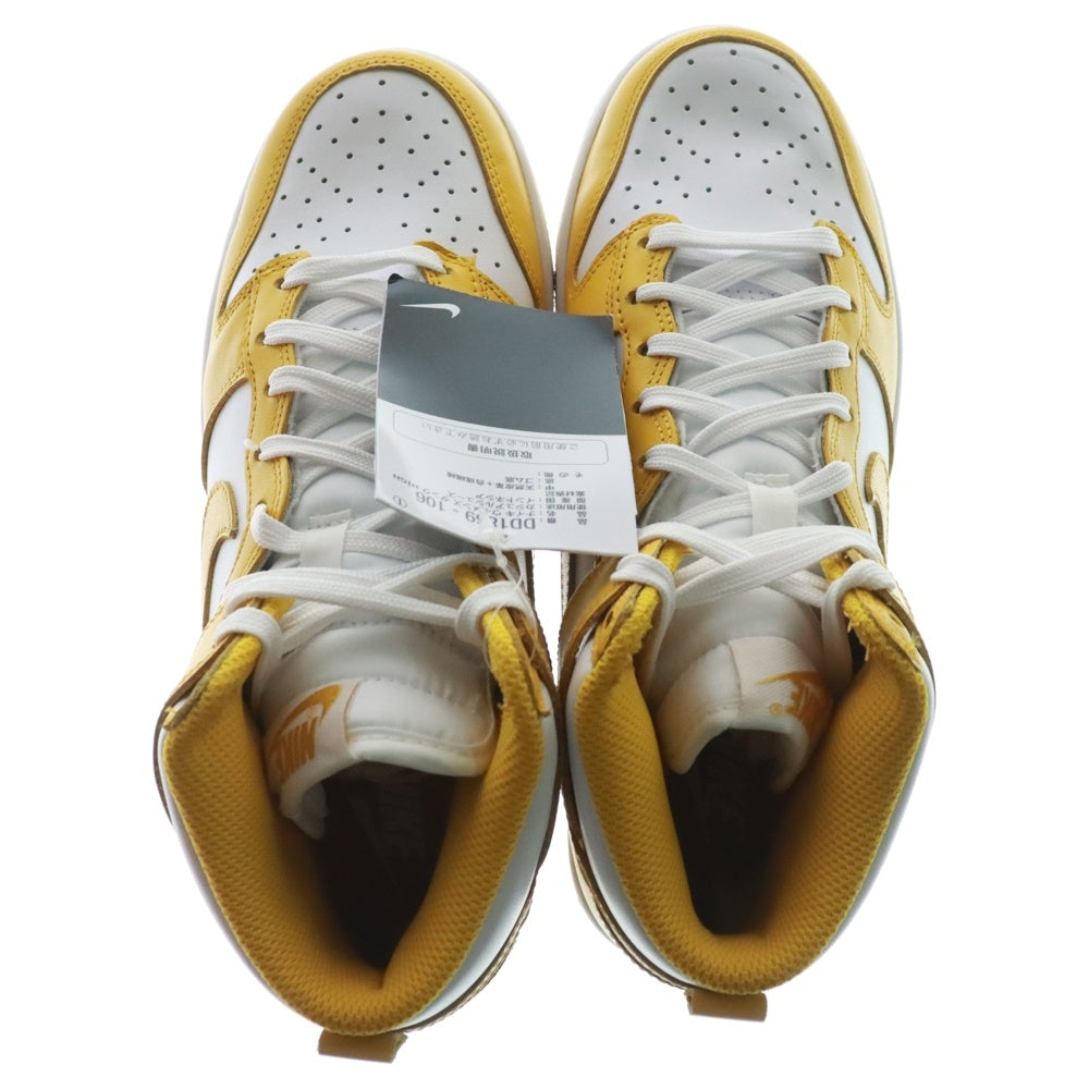 NIKE(ナイキ) WMNS DUNK HIGH DARK SULFUR ウィメンズ ダンク ダークサルファ ハイカットスニーカー イエロー US6/24cm DD1869-106