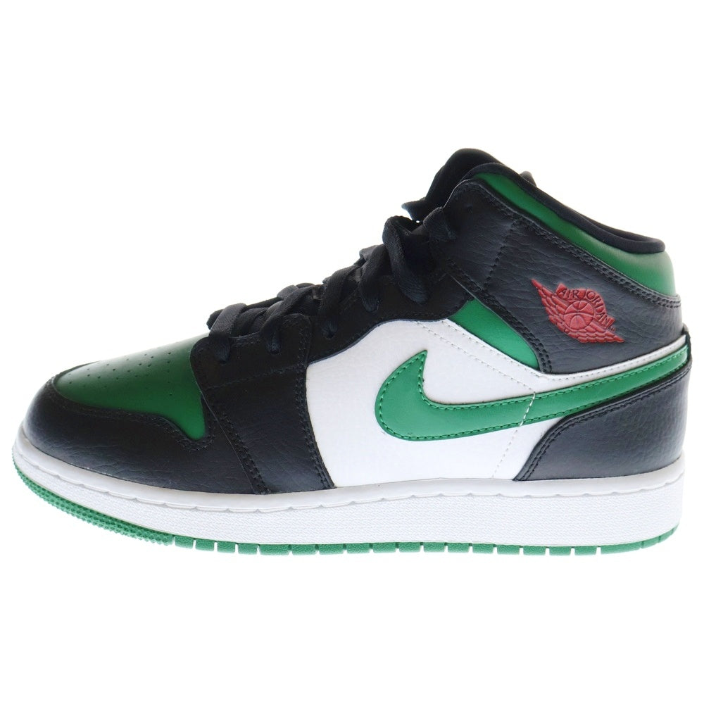 NIKE(ナイキ) GS AIR JORDAN 1 MID GREEN TOE エアジョーダン1 グリーントゥ ミッドカットスニーカー グリーン/ブラック US6Y/24cm 554725-067