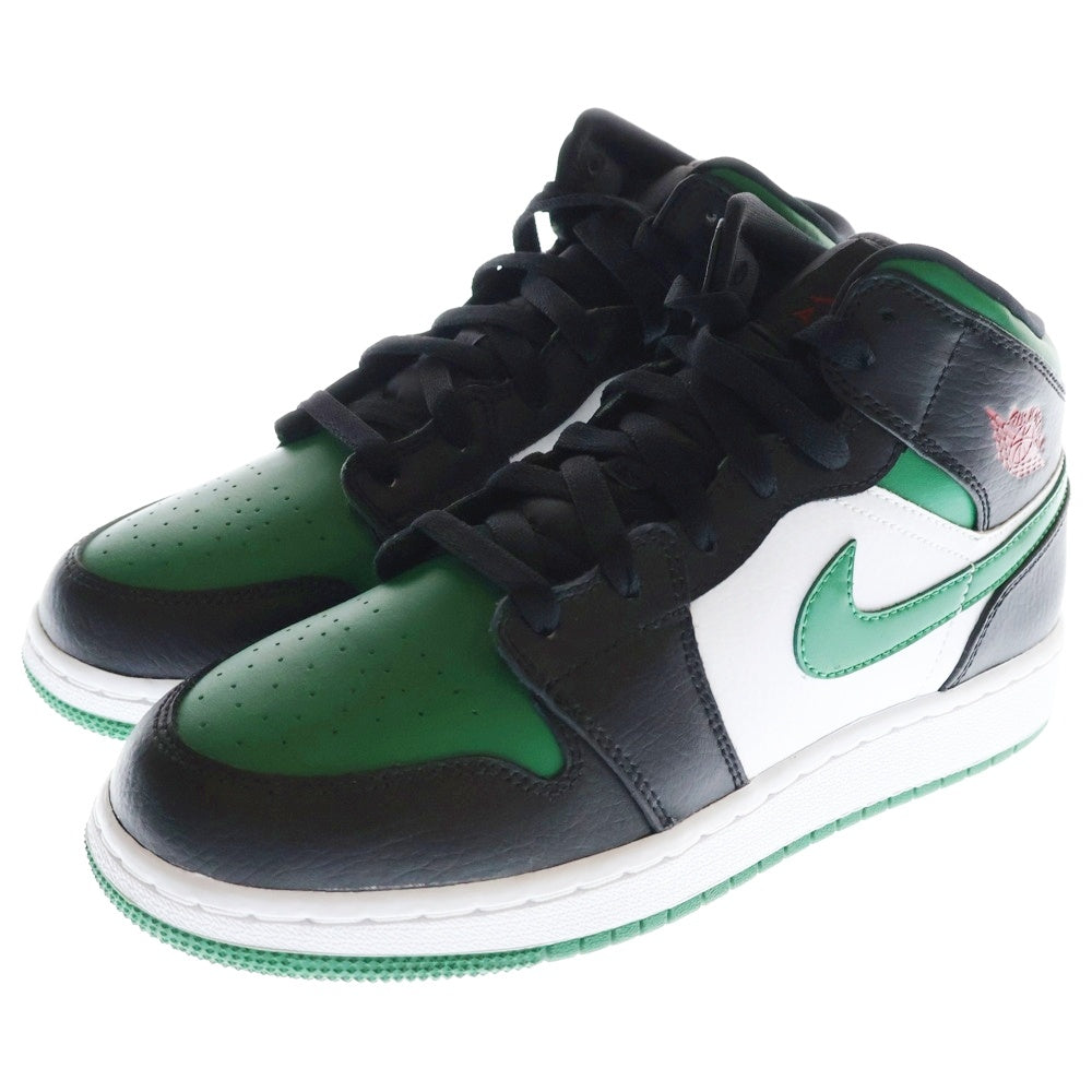 NIKE(ナイキ) GS AIR JORDAN 1 MID GREEN TOE エアジョーダン1 グリーントゥ ミッドカットスニーカー グリーン/ブラック US6Y/24cm 554725-067