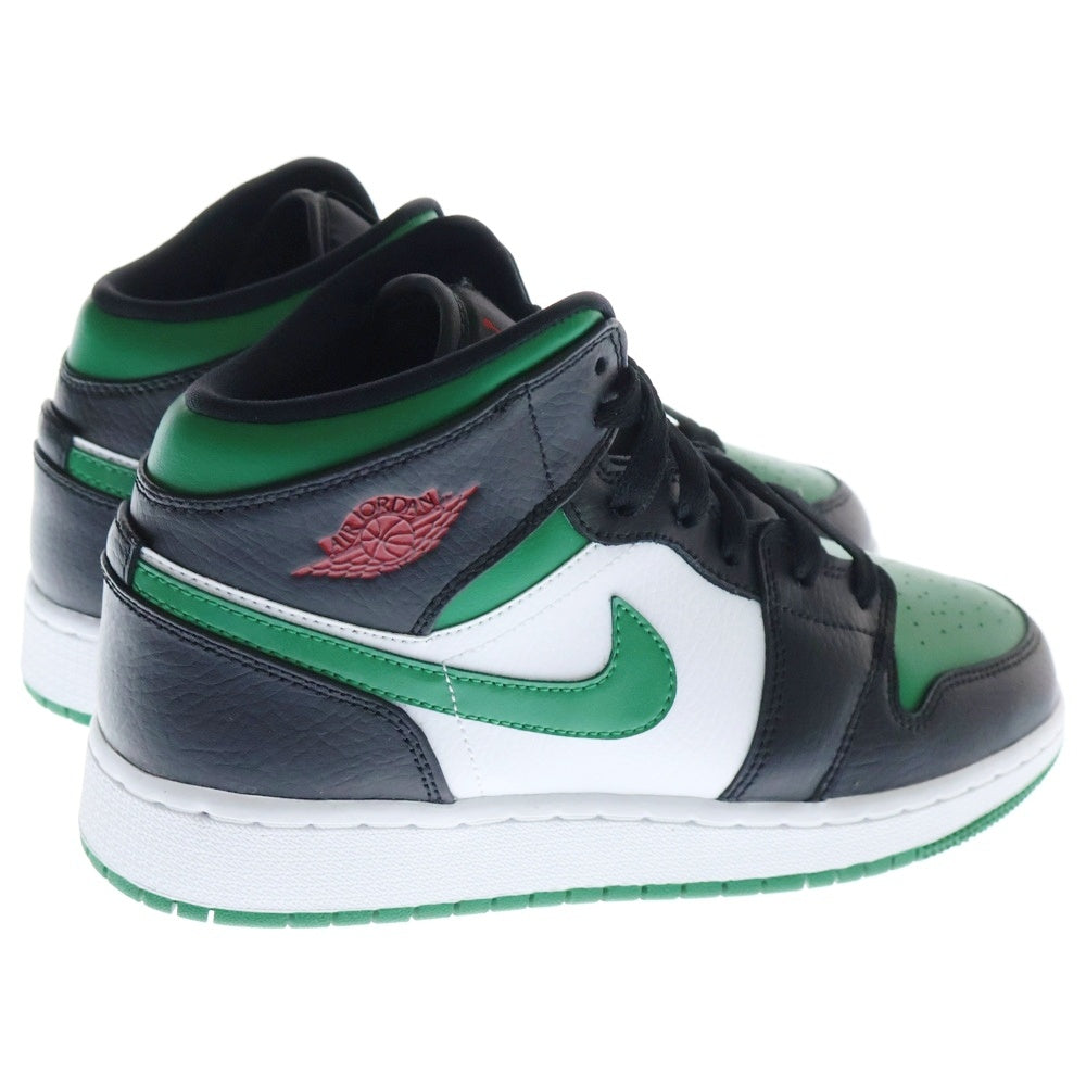 NIKE(ナイキ) GS AIR JORDAN 1 MID GREEN TOE エアジョーダン1 グリーントゥ ミッドカットスニーカー グリーン/ブラック US6Y/24cm 554725-067