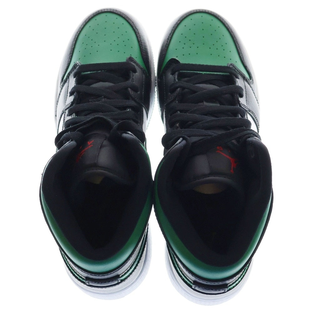 NIKE(ナイキ) GS AIR JORDAN 1 MID GREEN TOE エアジョーダン1 グリーントゥ ミッドカットスニーカー グリーン/ブラック US6Y/24cm 554725-067