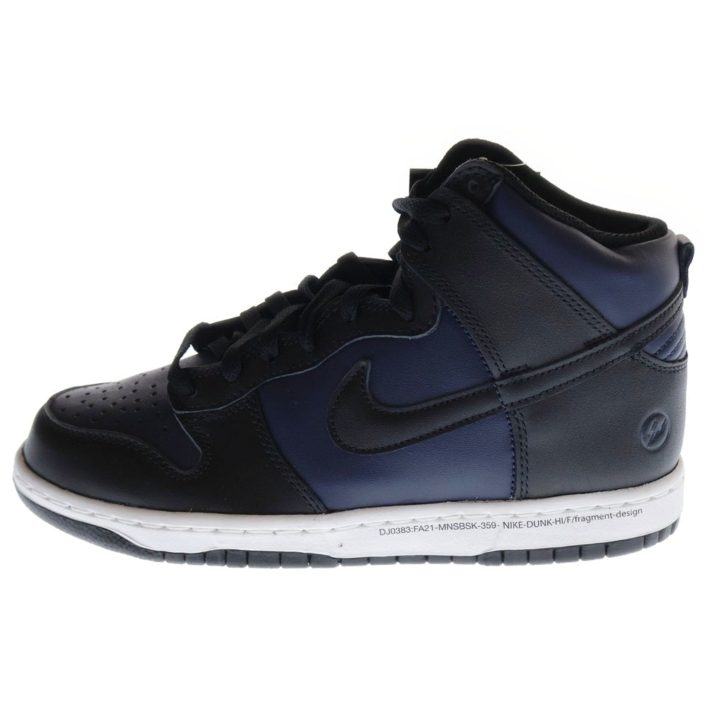NIKE(ナイキ) ×FRAGMENT DESIGN DUNK HIGH CITY PACK MIDNIGHT NAVY フラグメントデザイン ダンク ハイカットスニーカー ミッドナイトネイビー US8/26cm DJ0383-400